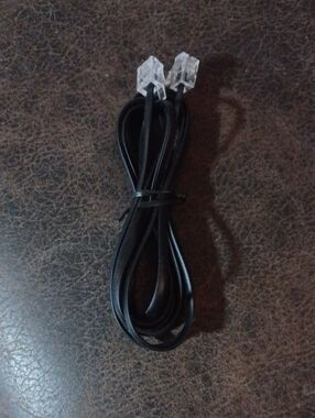 $4 Add-on New Black RJ11 Telephone Cable with Clear Connectors